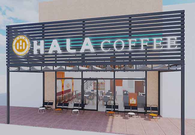 Thiết Kế Bảng Hiệu Hala coffee 