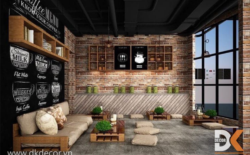 Thiết kế quán trà sữa ngồi bệt