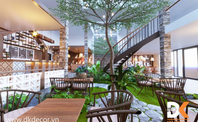 Thiết Kế Quán Cafe Không Gian Mở