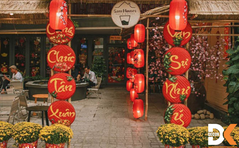 Thi Công Nội Thất Quán Cà Phê Nhỏ – Tạo Điểm Nhấn Decor Đón Xuân