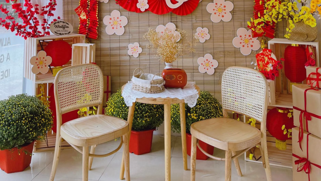 decor khu vực chụp ảnh quán cafe