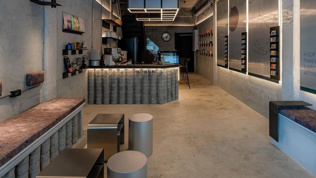 phong cách công nghiệp quán cafe