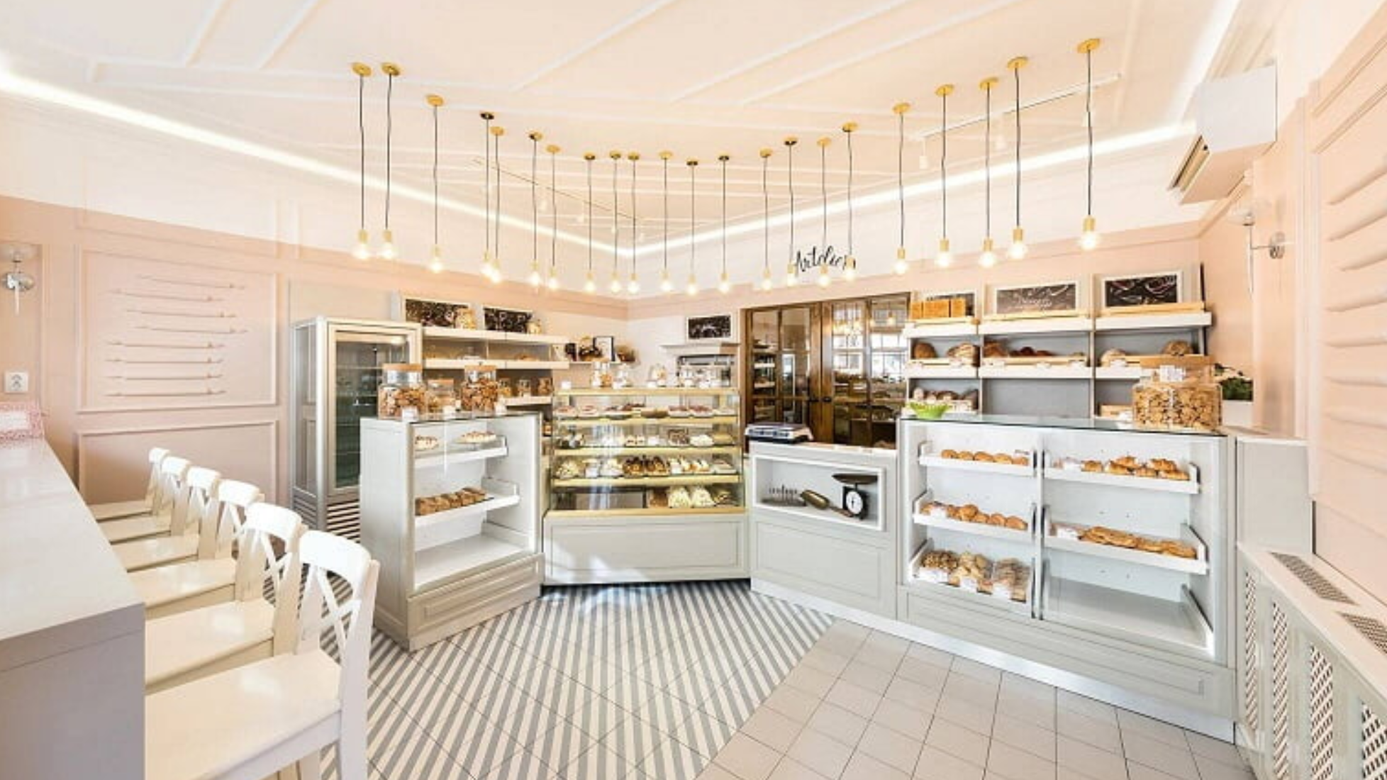 thiết kế cửa hàng bánh kem 