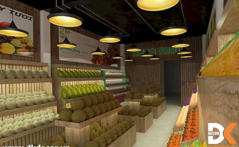 Trọn Gói Thiết Kế Thi Công Nội Thất Shop Trái Cây Tươi Mini