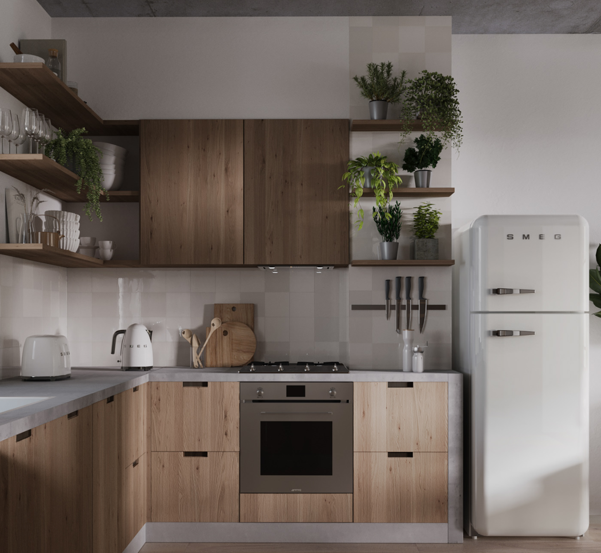 thiết kế nội thất chung cư khu vực bếp