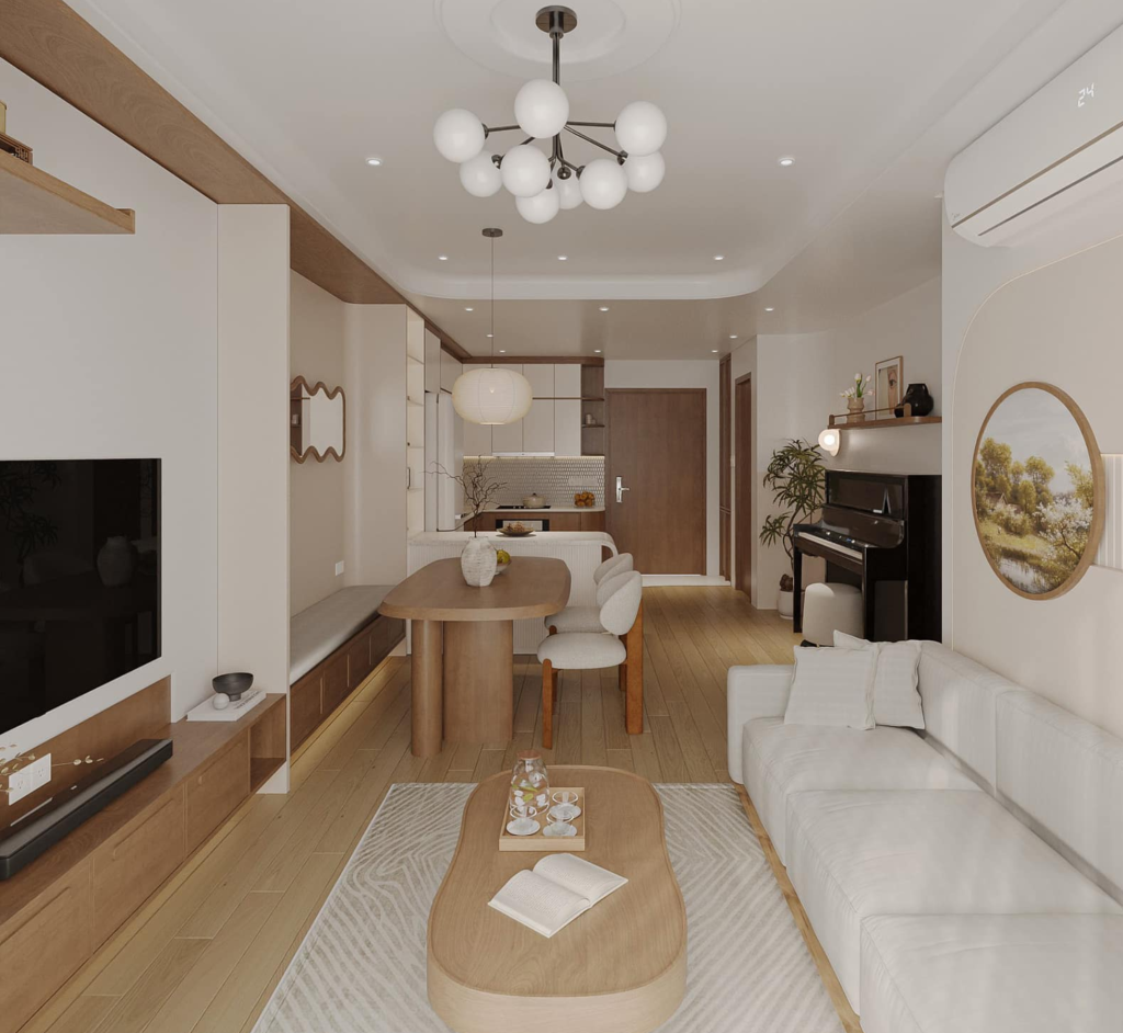 thiết kế nội thất phòng khách chung cư