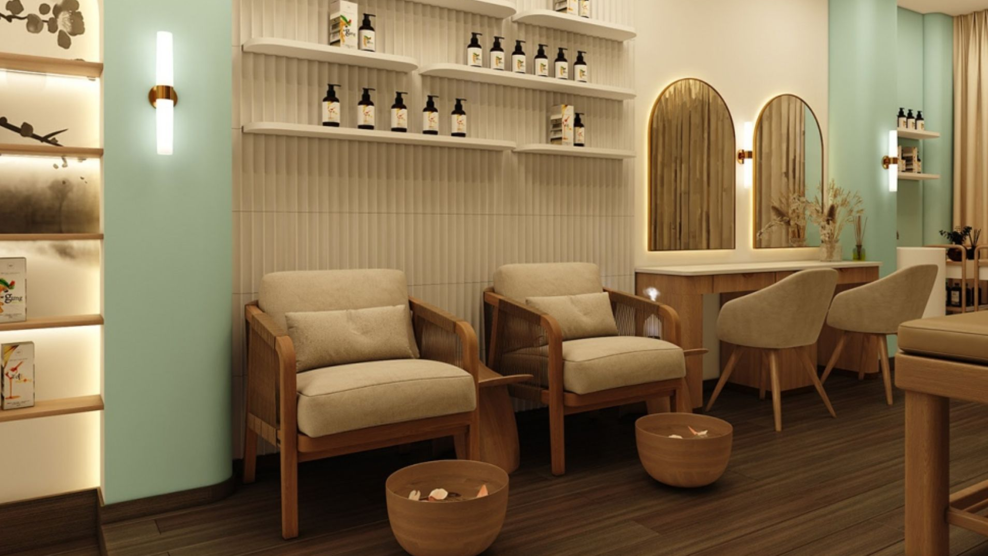 thiết kế nội thất spa nail