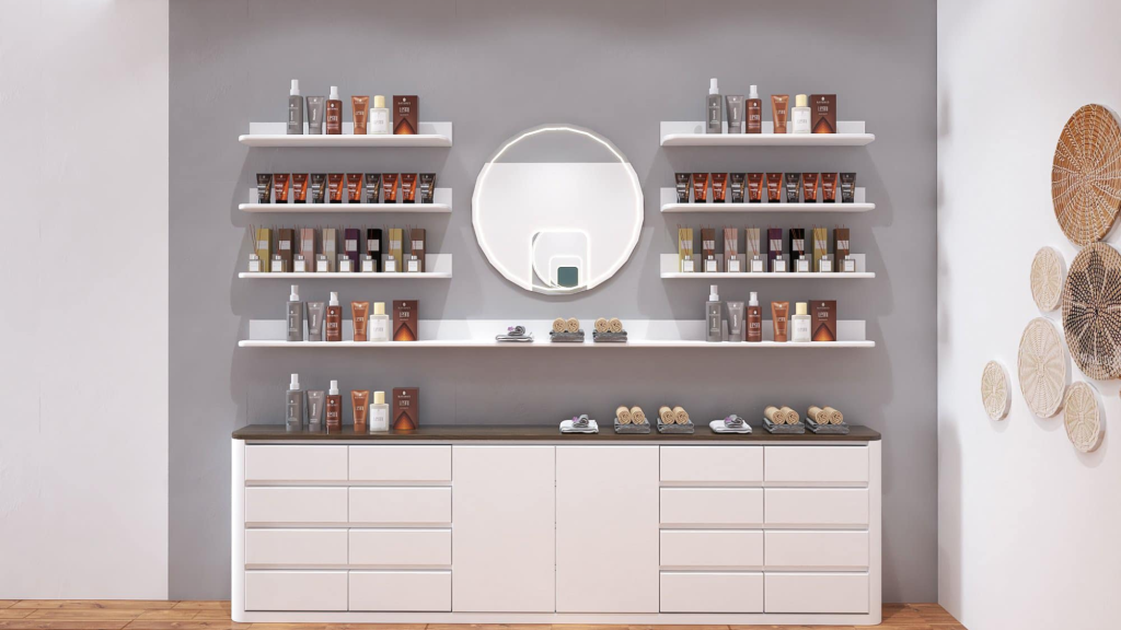 thiết kế nội thất tủ kệ trưng bày