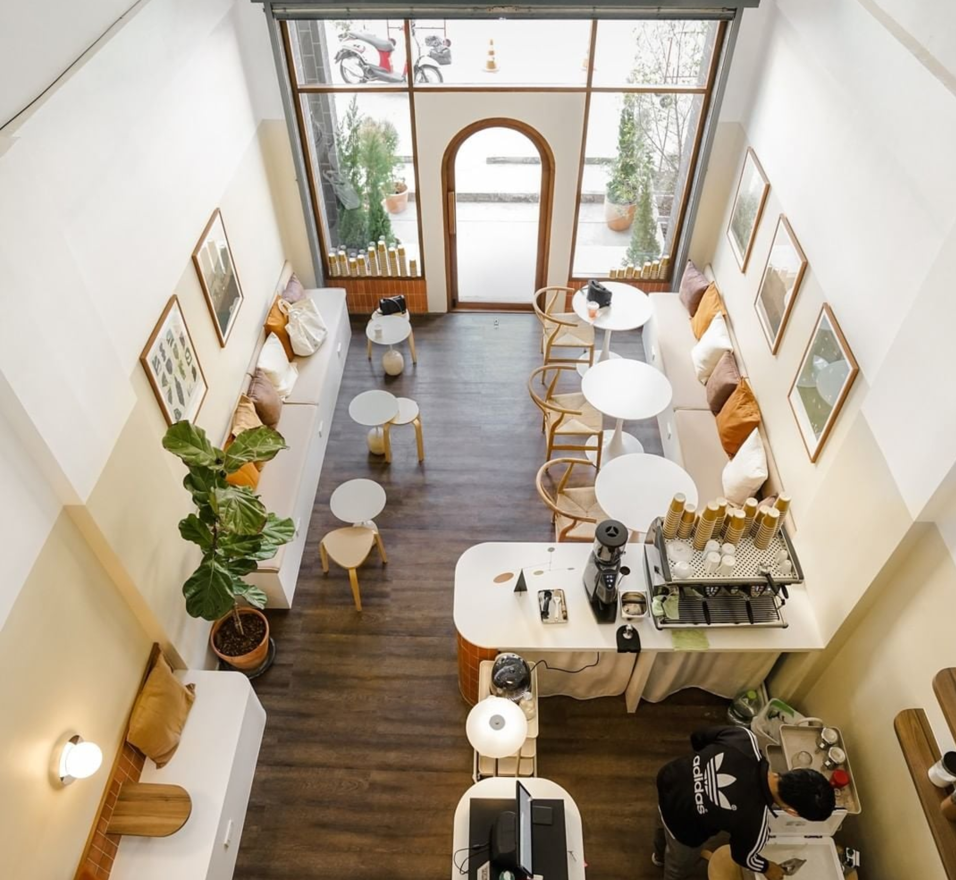 thiết kế quán cafe không gian nhỏ