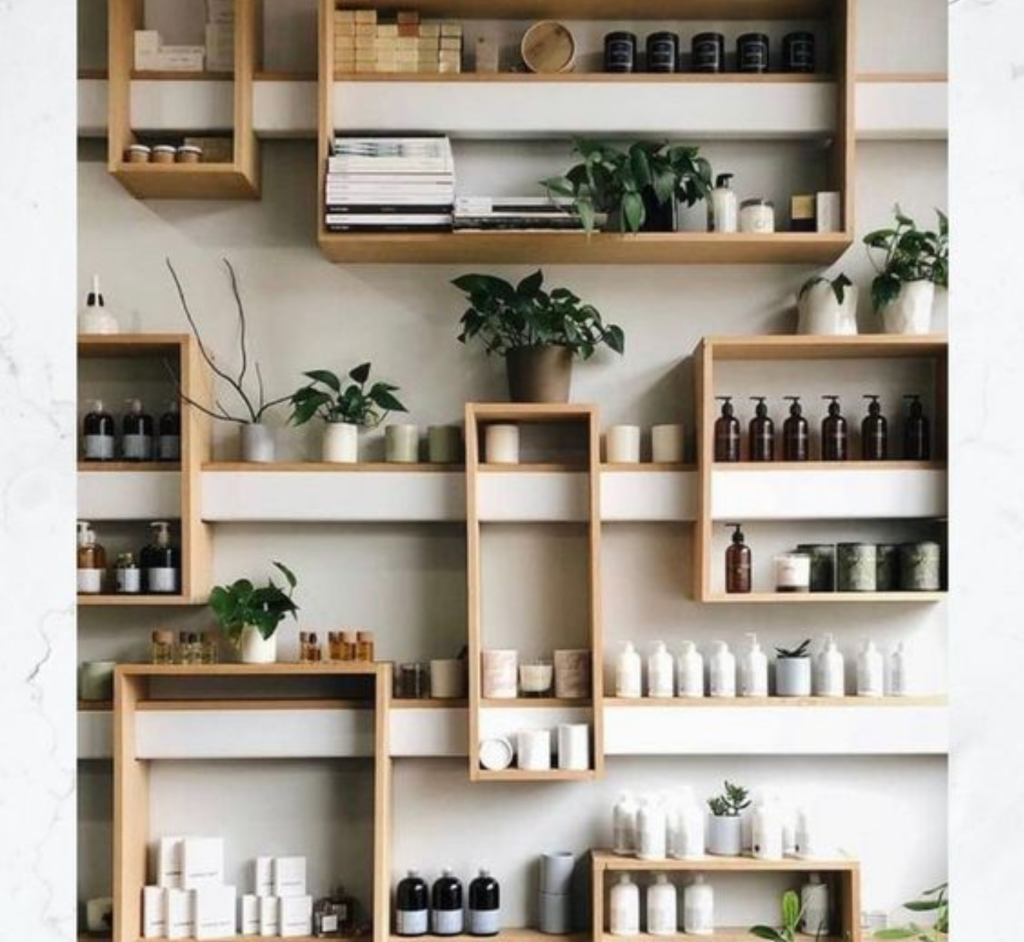 thiết kế shop mỹ phẩm thiên nhiên