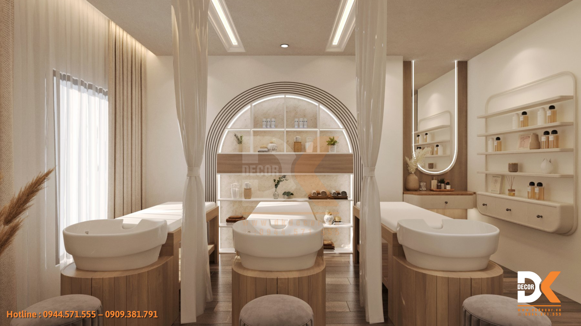 thiết kế nội thất spa 