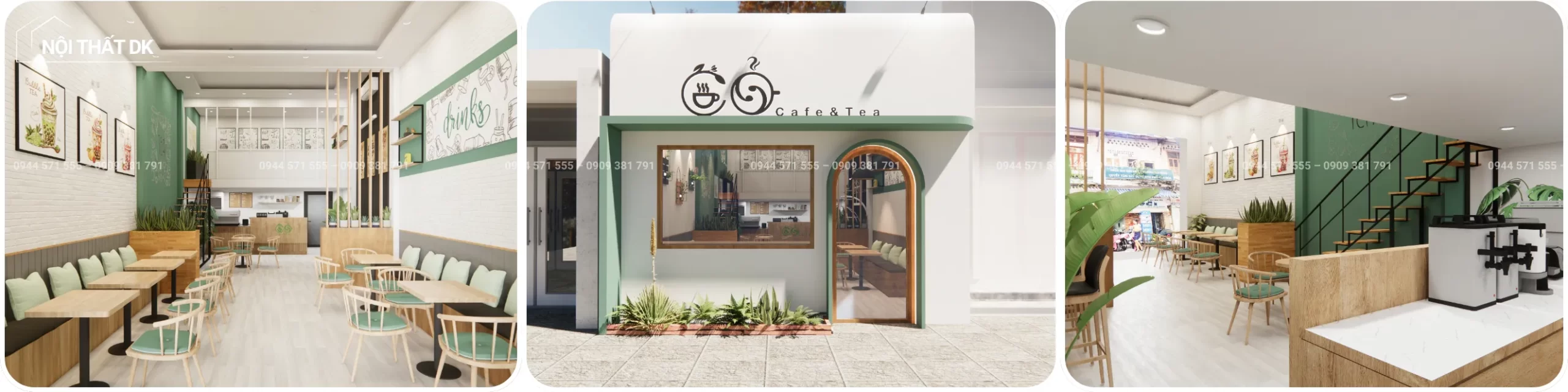 dự án dk: thiết kế quán cafe cỏ cafe&tea