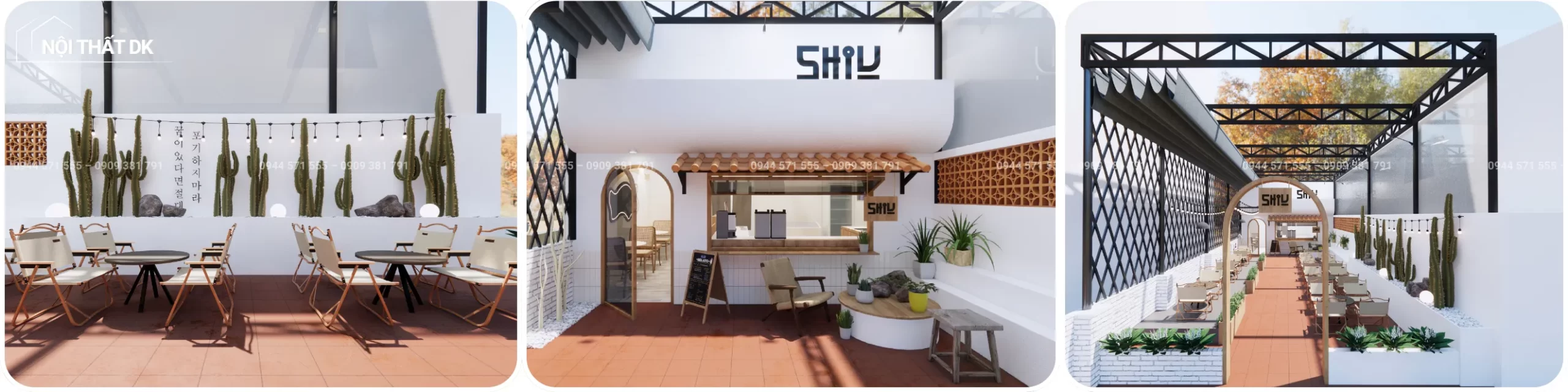 dự án dk: thiết kế quán cafe shiu daklak