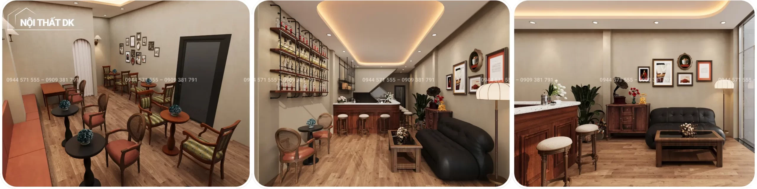 dự án dk: thiết kế quán cafe tân cổ điển