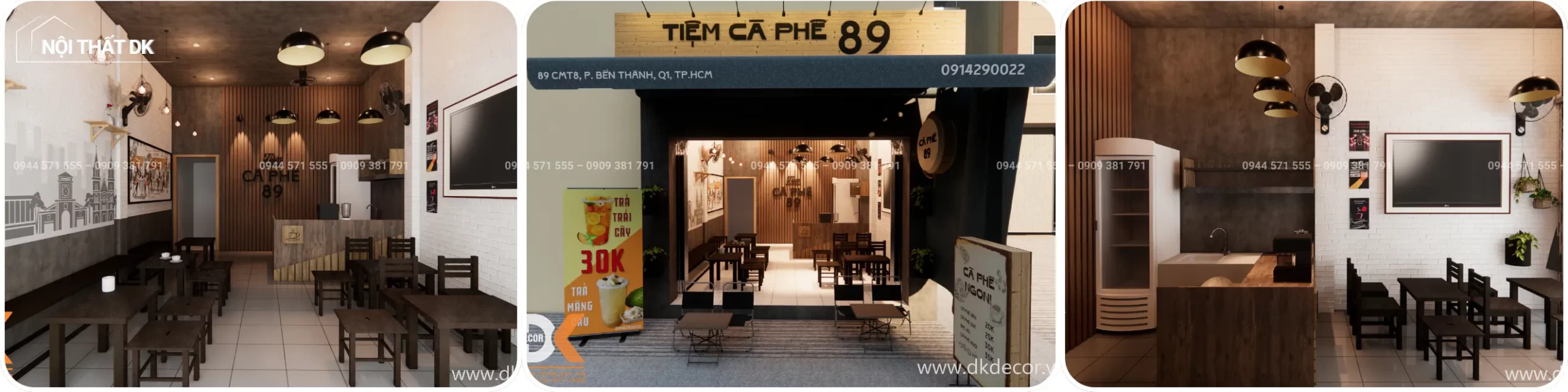 dự án dk: thiết kế tiệm cafe 89