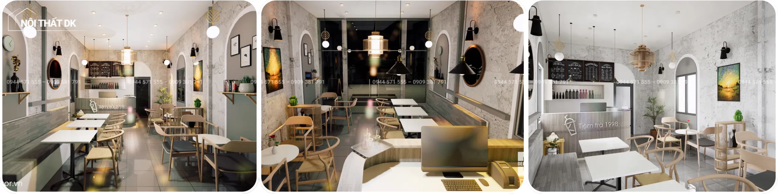 dự án dk: thiết kế tiệm trà 1998