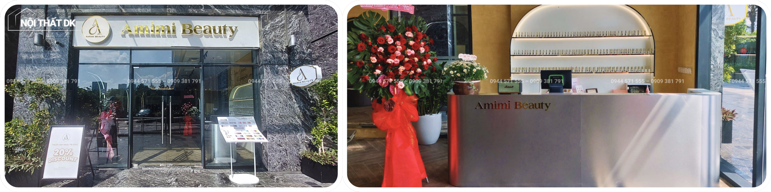 thi công tiệm nail spa