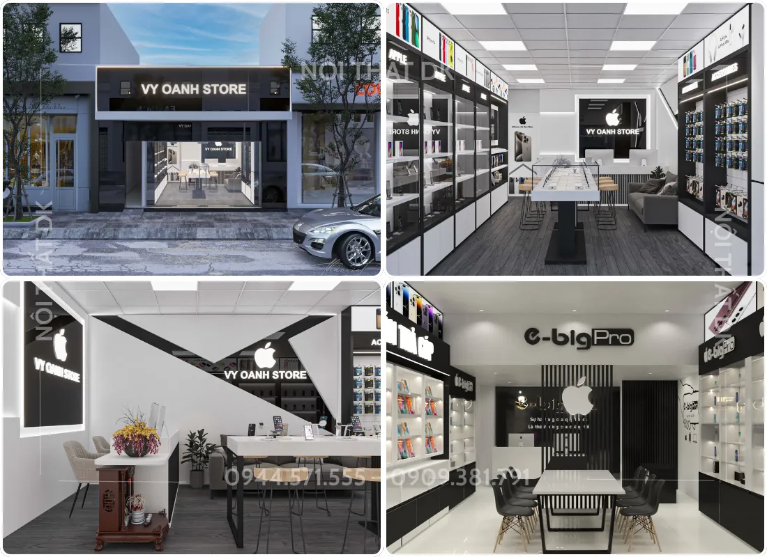 thiết kế cửa hàng điện thoại Vy Oanh Store| NỘI THẤT DK 