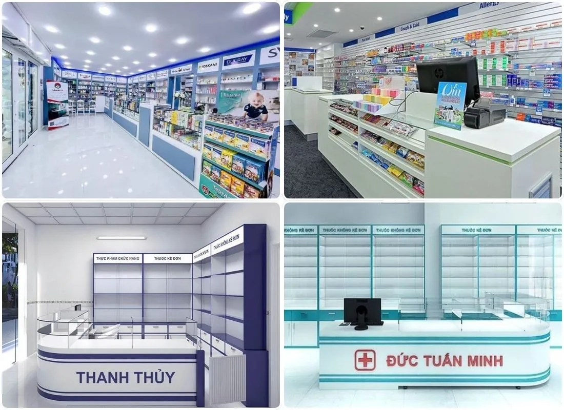thiết kế nhà thuốc| NỘI THẤT DK 