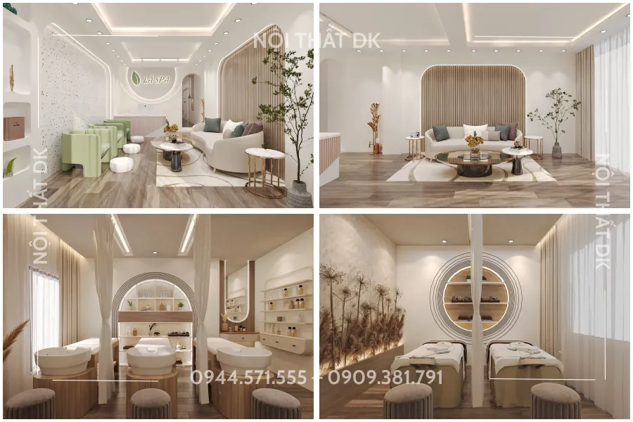 thiết kế nội thất lá spa - nội thất dk 