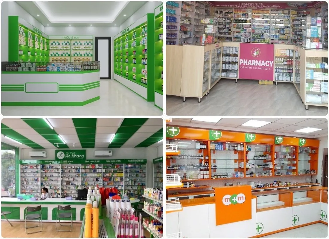 thiết kế nội thất nhà thuốc tây gpp| NỘI THẤT DK 