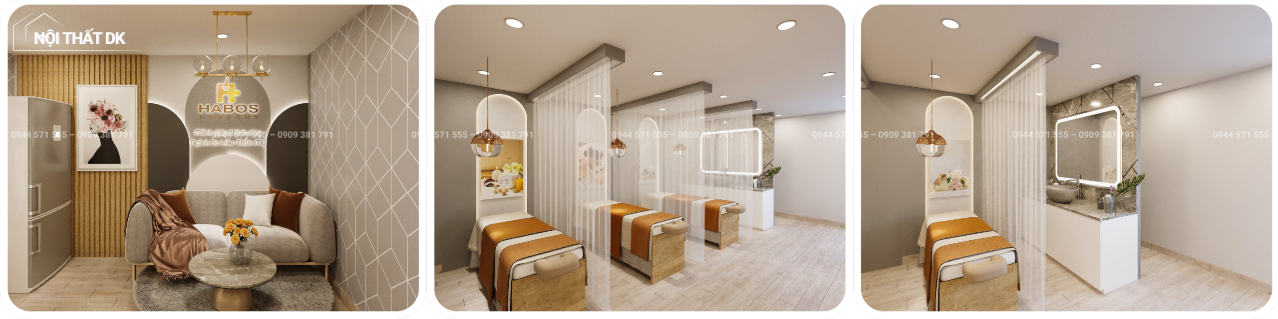 thiết kế nội thất spa habos