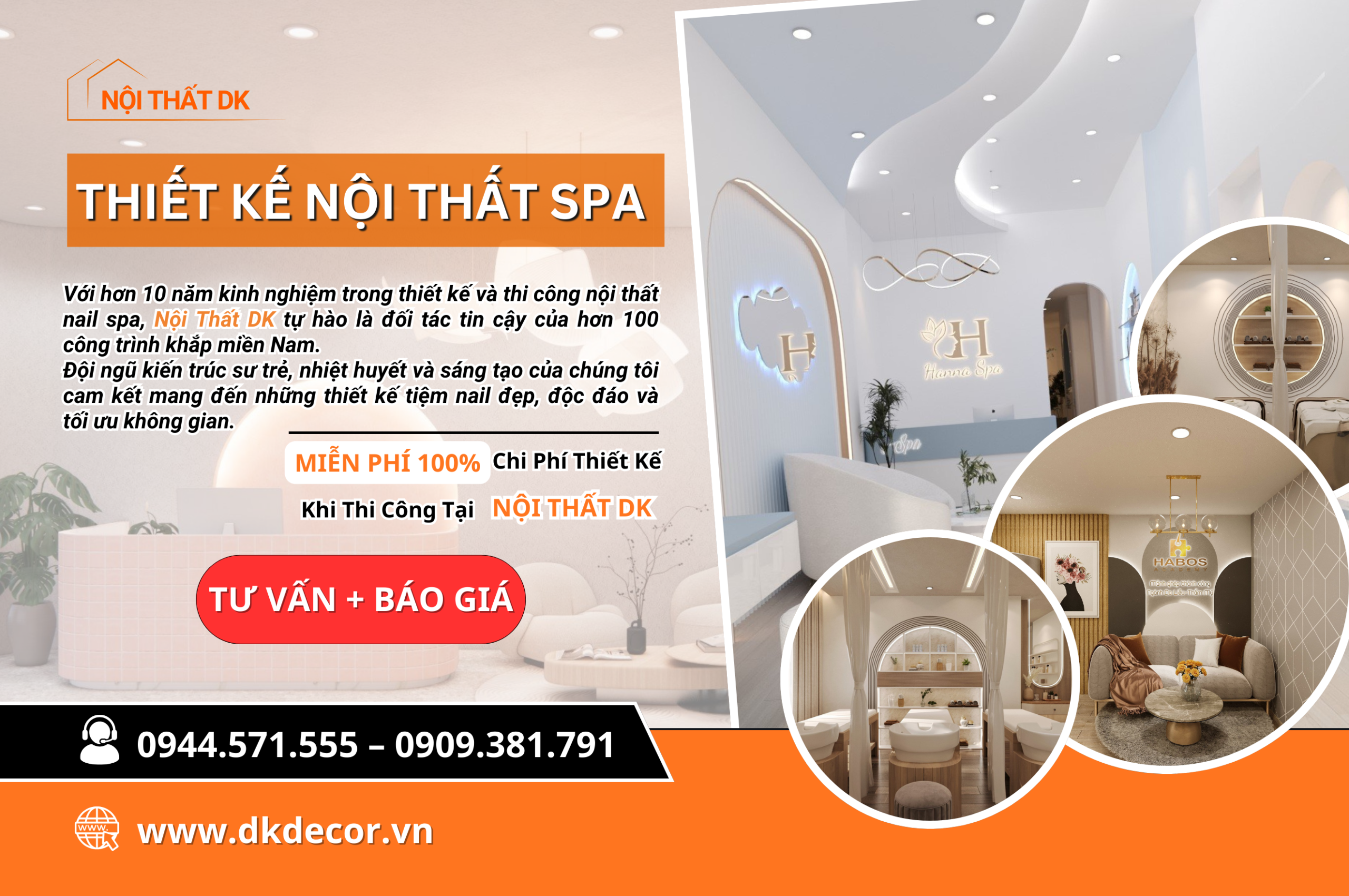 THIẾT KẾ NỘI THẤT SPA 