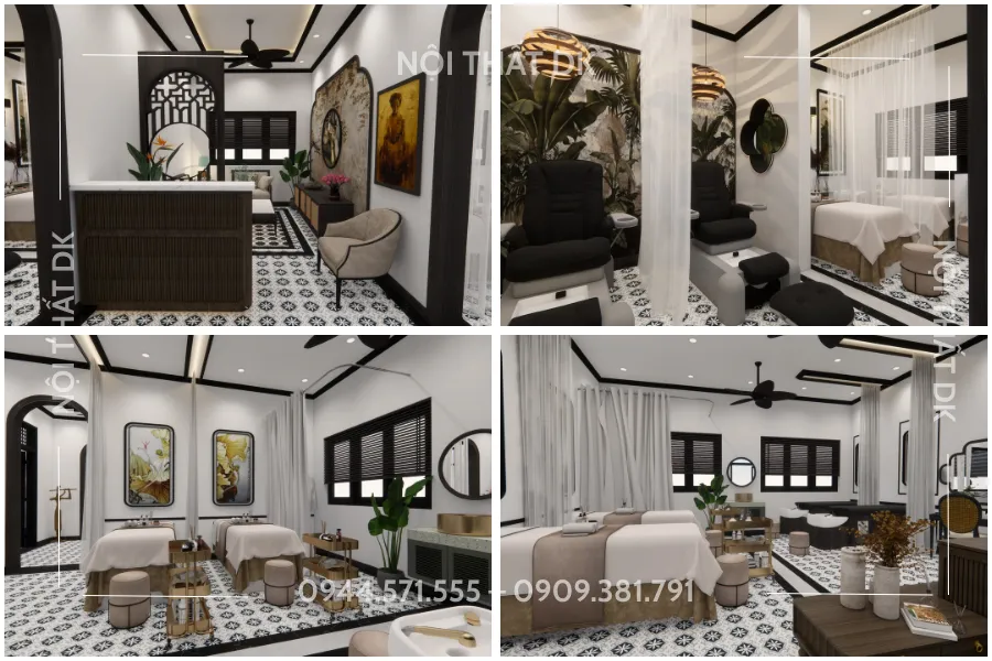 thiết kế nội thất spa tân cổ điển bệnh viện 1A| NỘI THẤT DK 