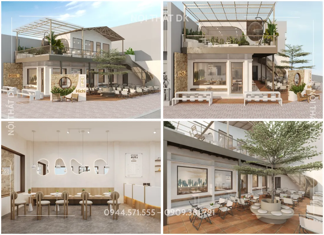 thiết kế quán cafe HICHI thủ đức | NỘI THẤT DK