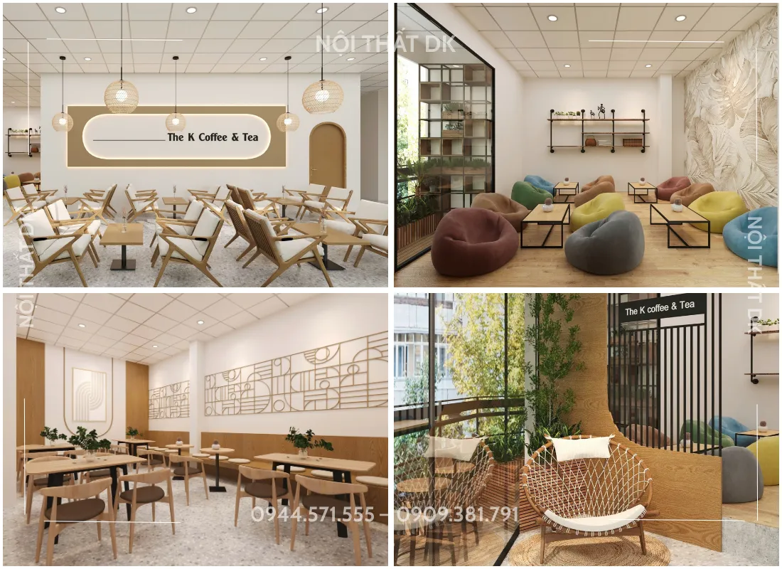 thiết kế quán cafe the k gia khang coffee thủ đức | NỘI THẤT DK 