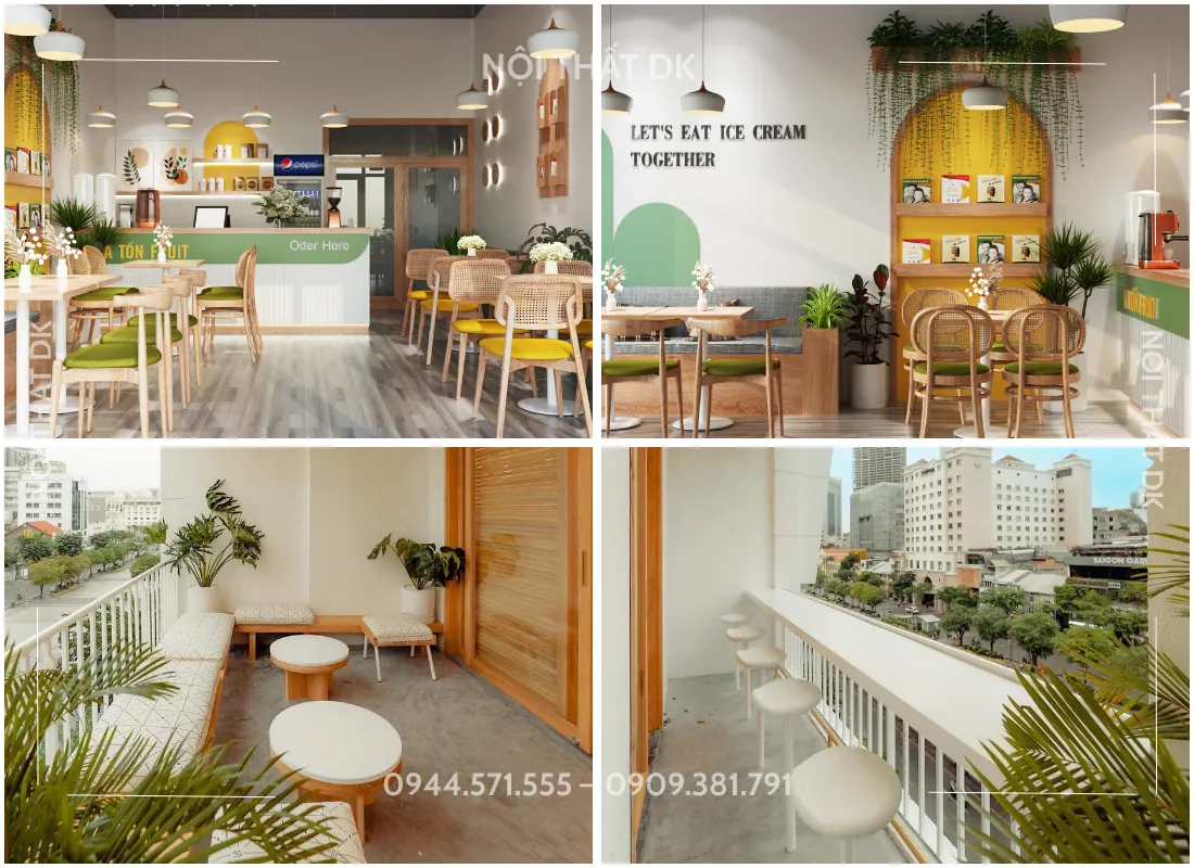 thiết kế quán trà sữa anh Sang| NỘI THẤT DK