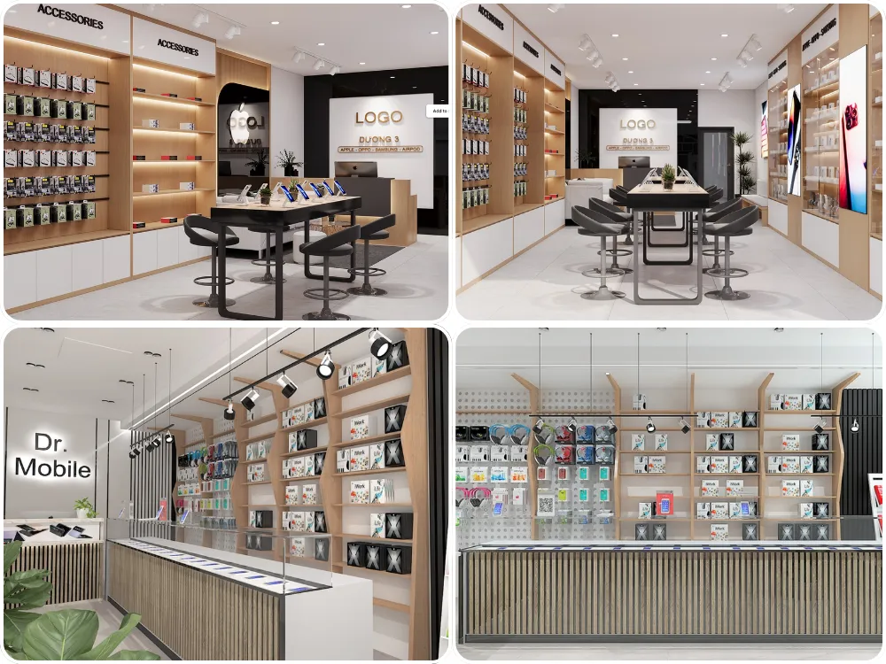 thiết kế shop điện thoại | NỘI THẤT DK