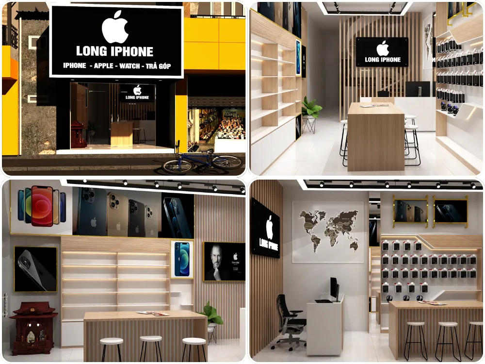 thiết kế shop điện thoại | NỘI THẤT DK 