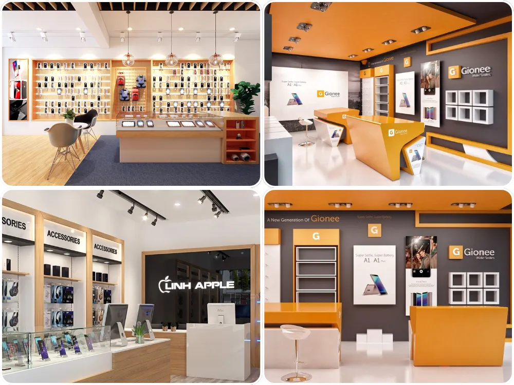 thiết kế shop điện thoại| NỘI THẤT DK 