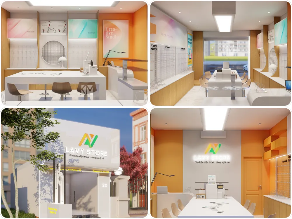 thiết kế shop điện thoại| NỘI THẤT DK
