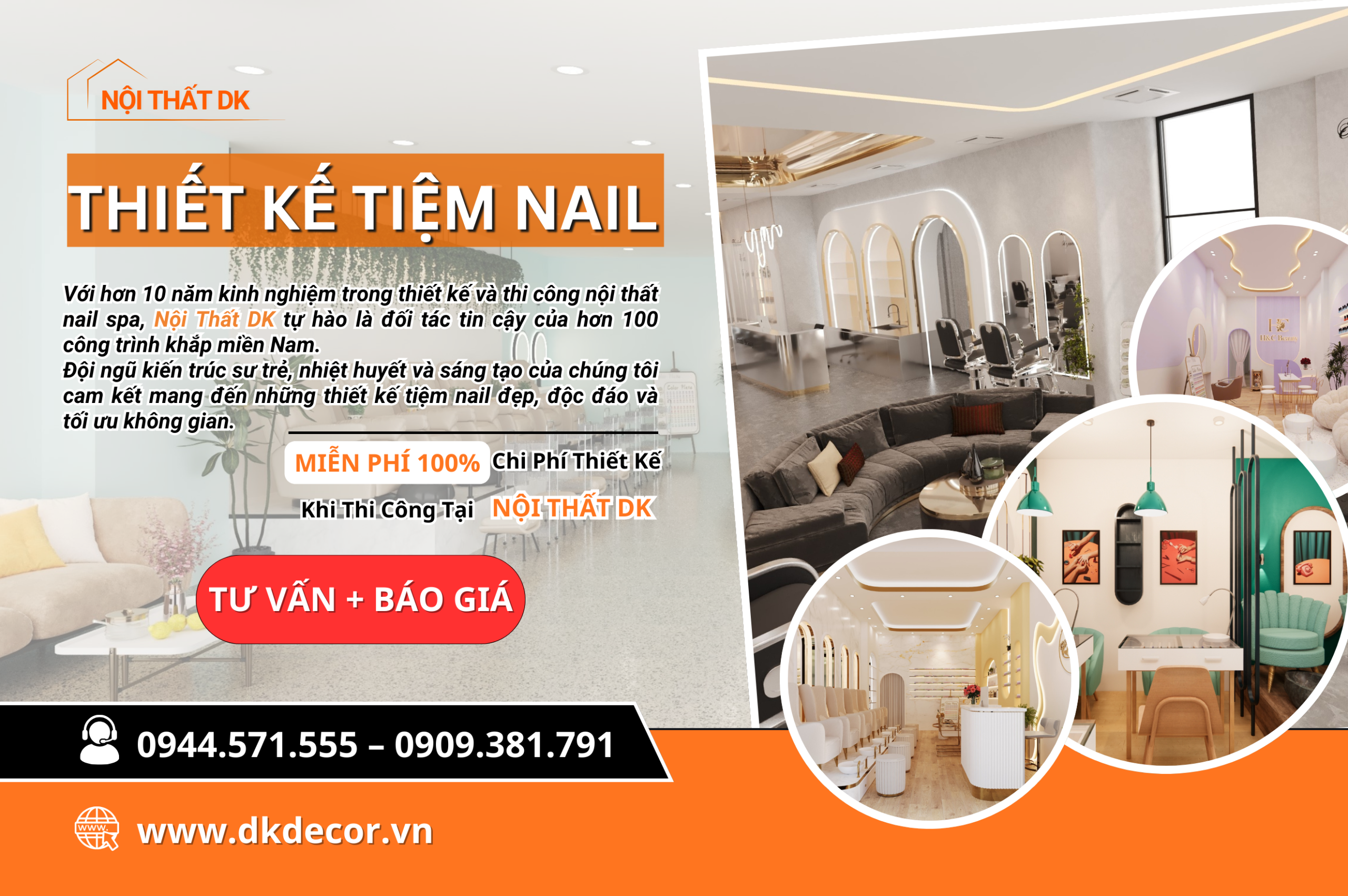 THIẾT KẾ TIỆM NAIL 