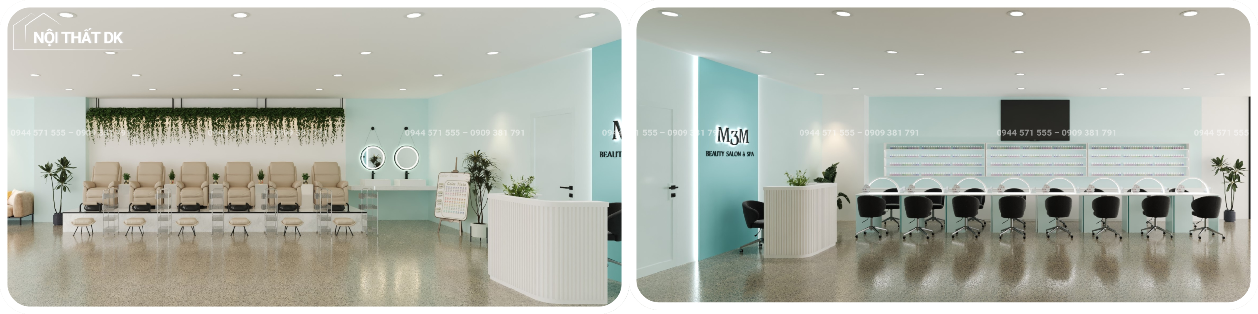 thiết kế tiệm nail nước ngoài