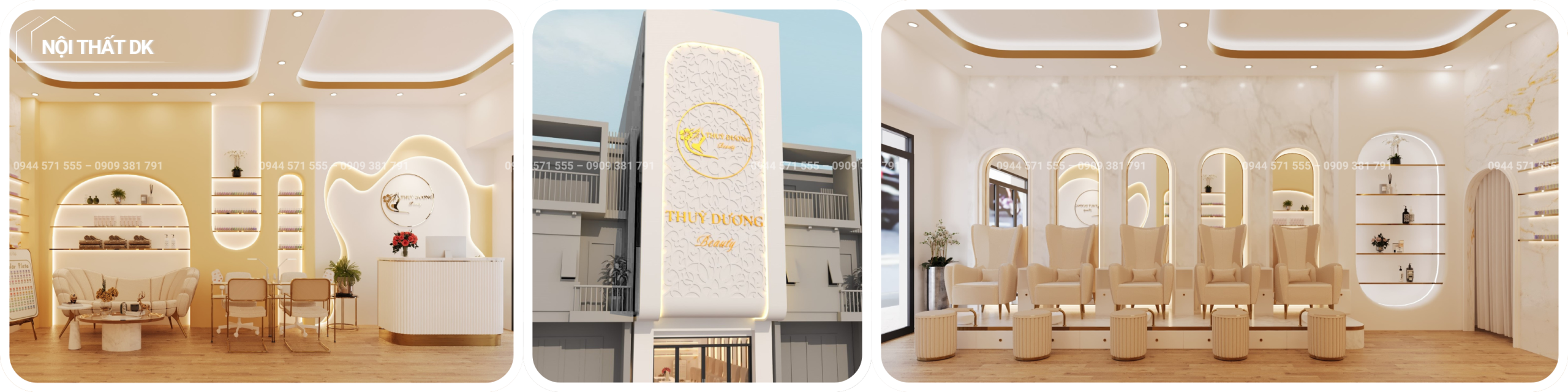 thiết kế tiệm nail spa beauty