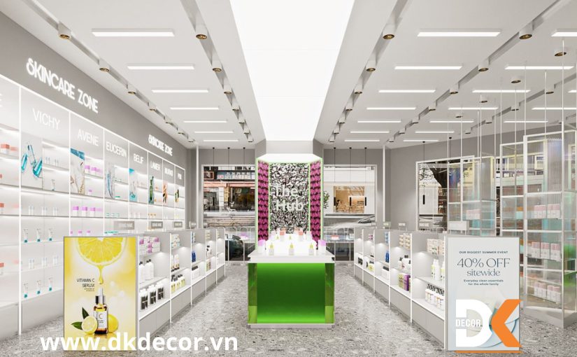 Thiết Kế Shop Mỹ Phẩm Sang Trọng Tại Quận 7