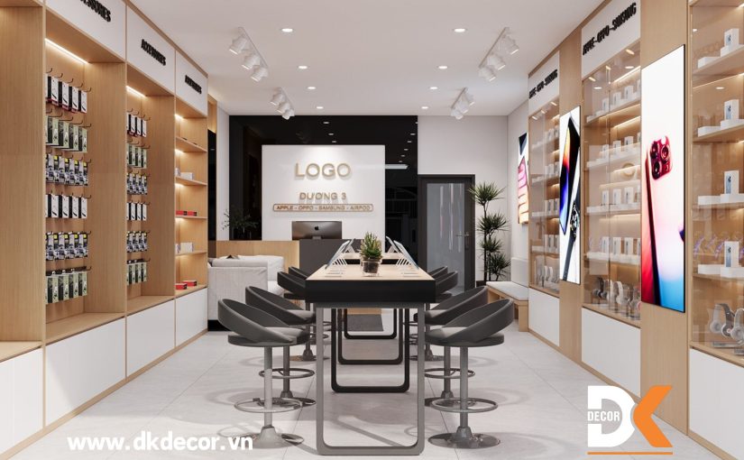 Lưu Ý Khi Thiết Kế Thi Công Cửa Hàng Điện Thoại
