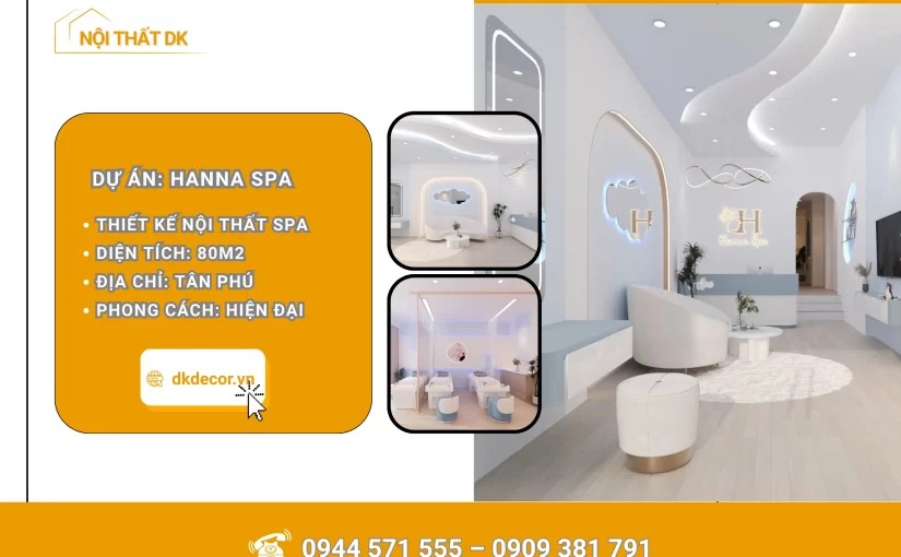 Thiết Kế Nội Thất Spa HANNA – Tân Phú