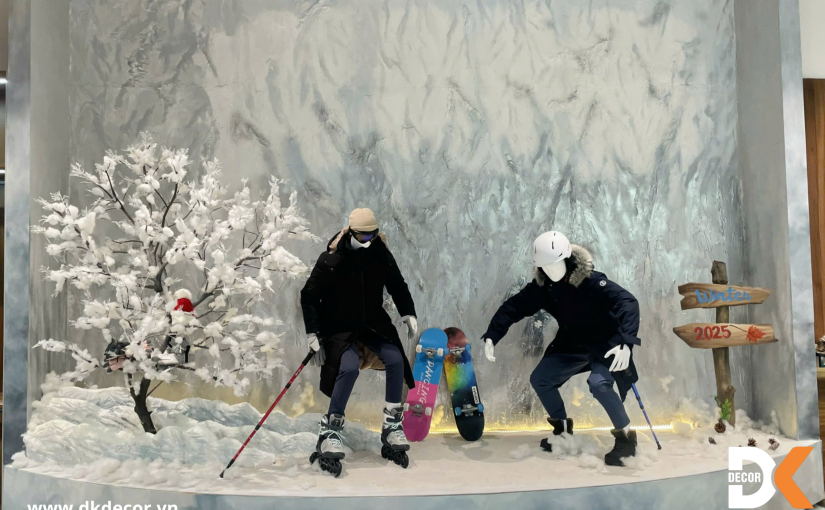 Thiết Kế Thi Công Backdrop Mùa Đông