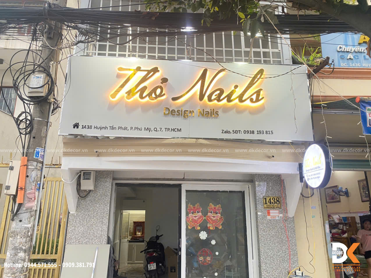 thi công tiệm nail quận 7