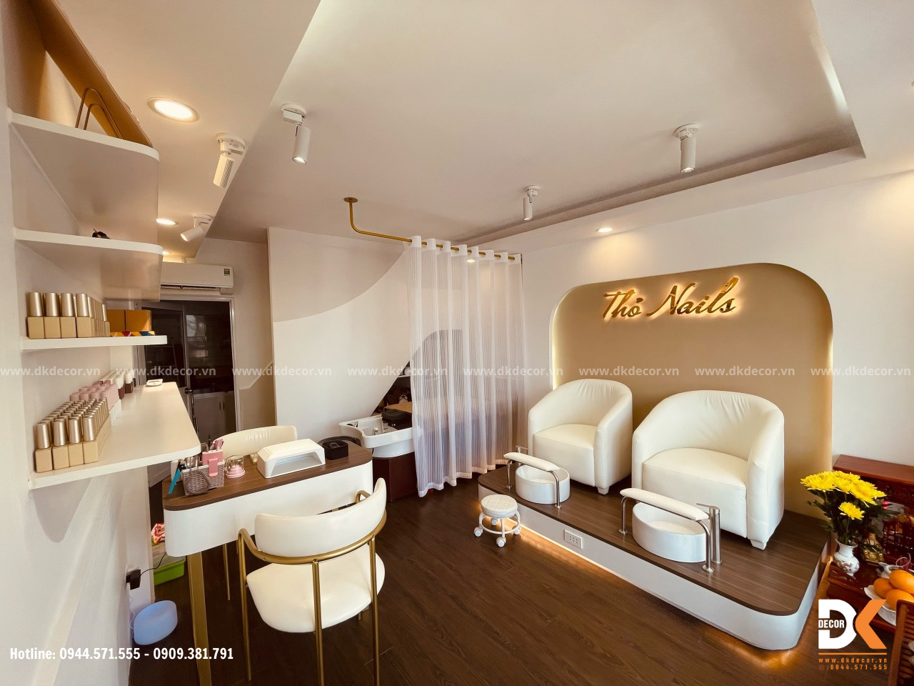 thi công tiệm nail quận 7