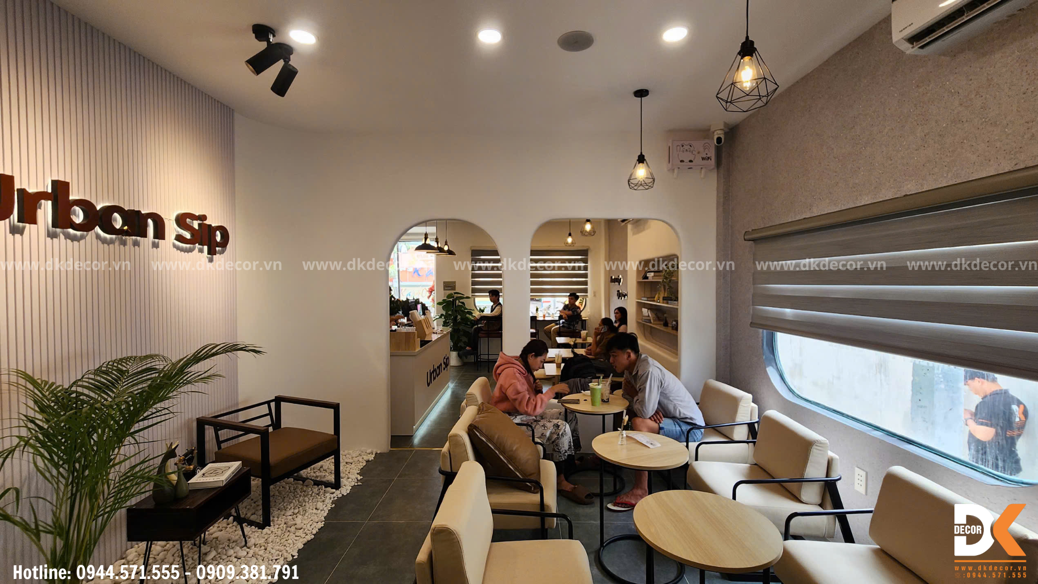 thi công quán cafe urban sip tiền giang 