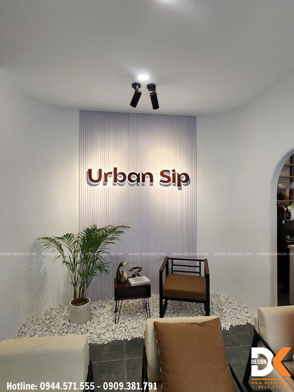 thi công quán cafe urban sip tiền giang 