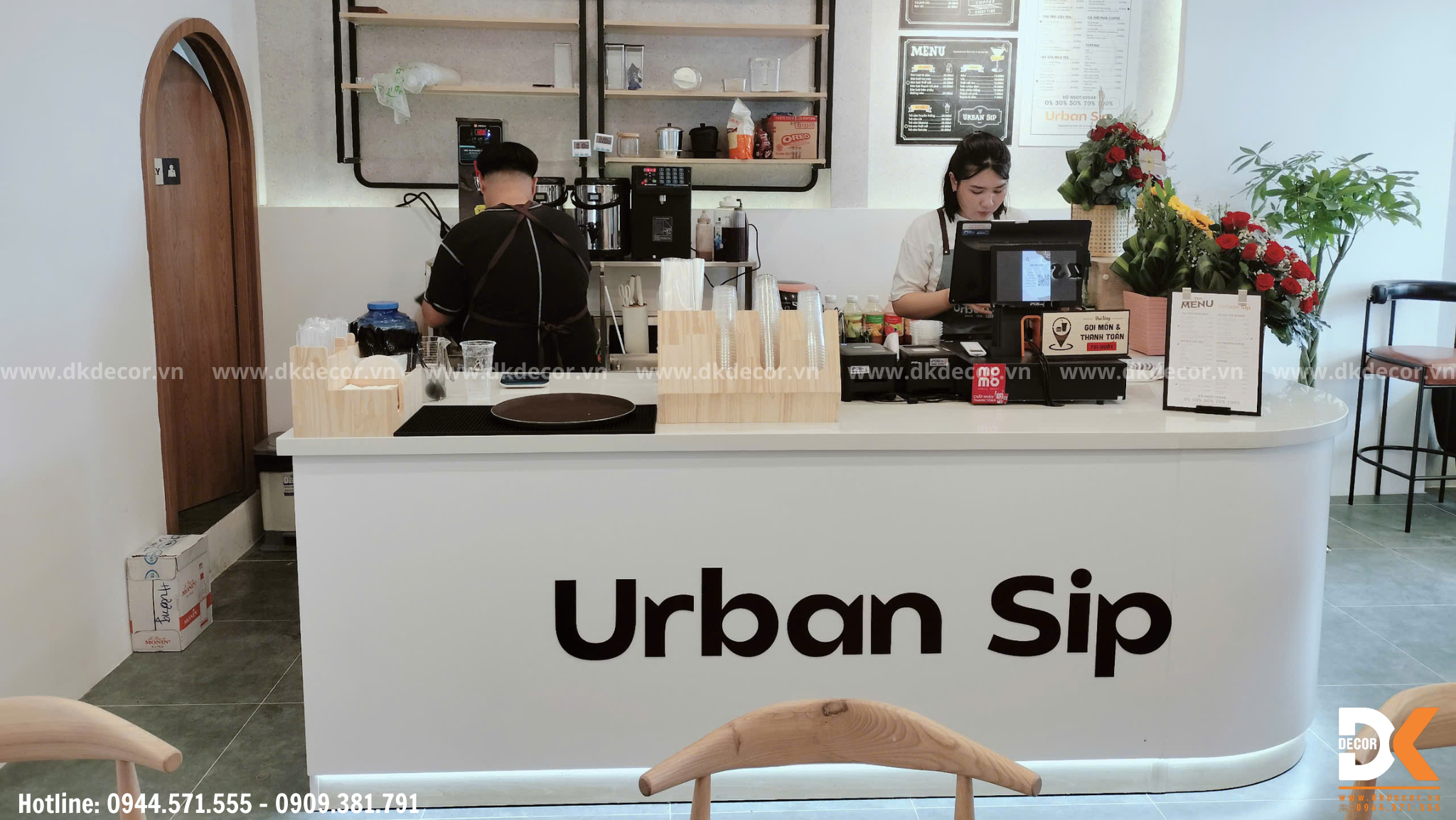 thi công quán cafe urban sip tiền giang 