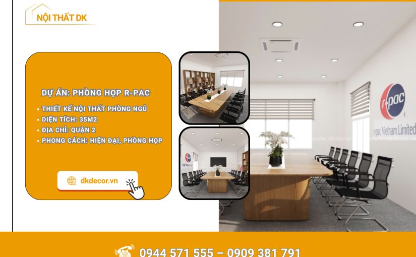 Thiết Kế Nội Thất Văn Phòng Họp R-PAC Quận 2