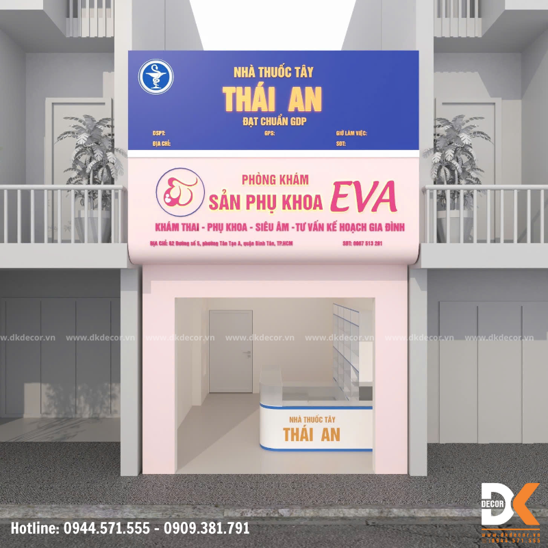 thiết kế phòng khám eva