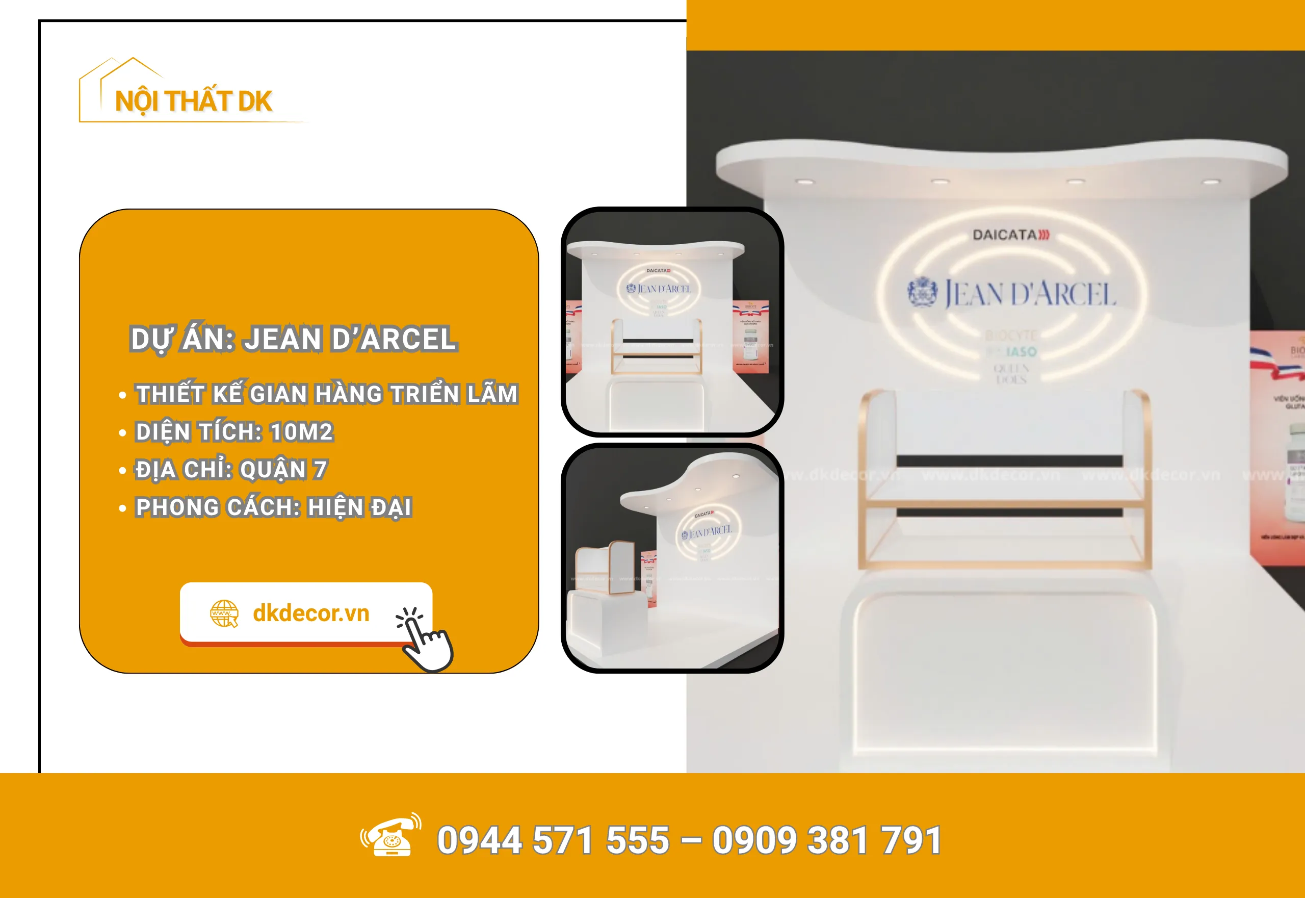 Thiết Kế Triển Lãm Mỹ Phẩm Jean D’arcel 